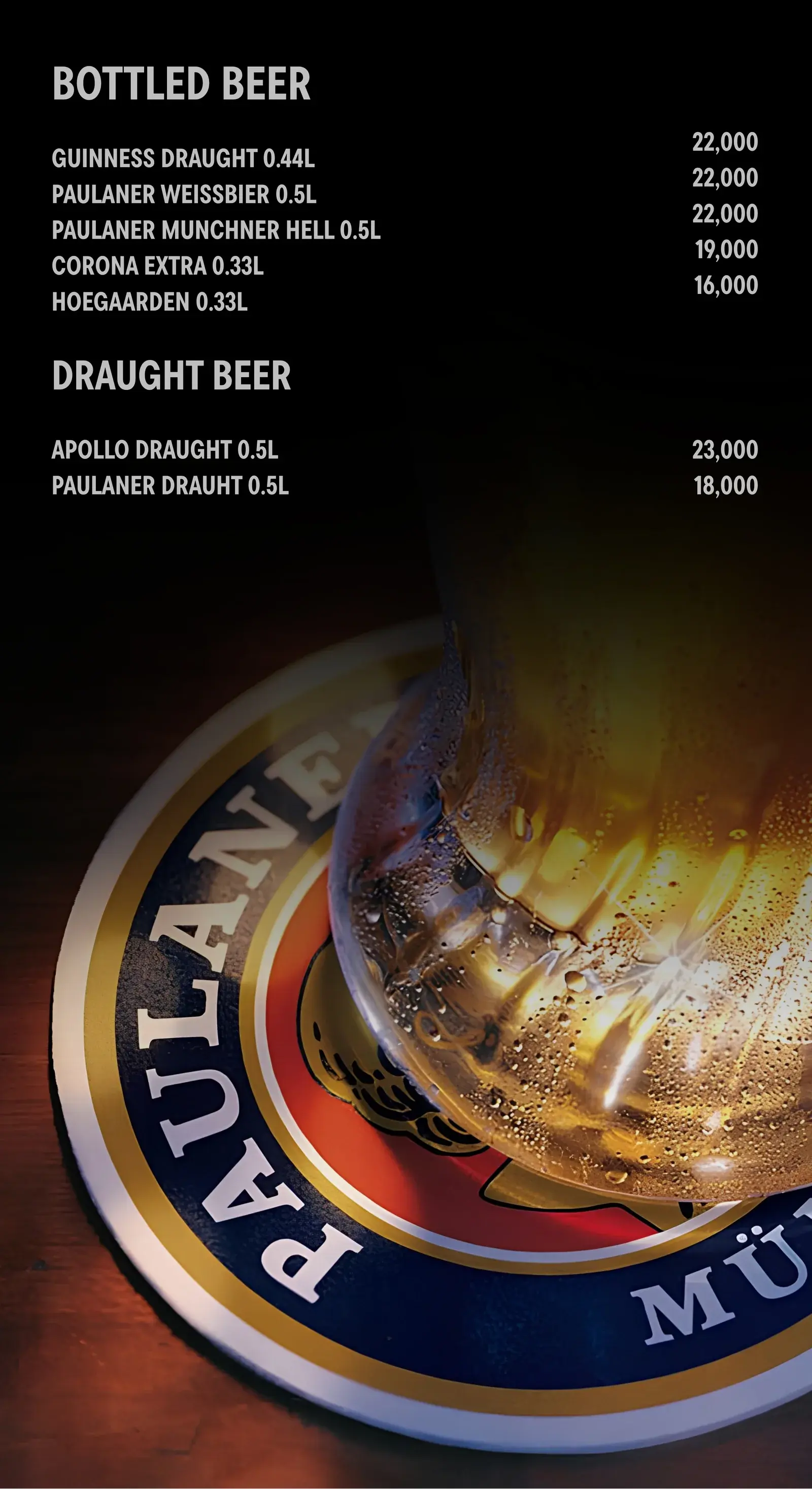 Lounge-Alcohol menu, page 17