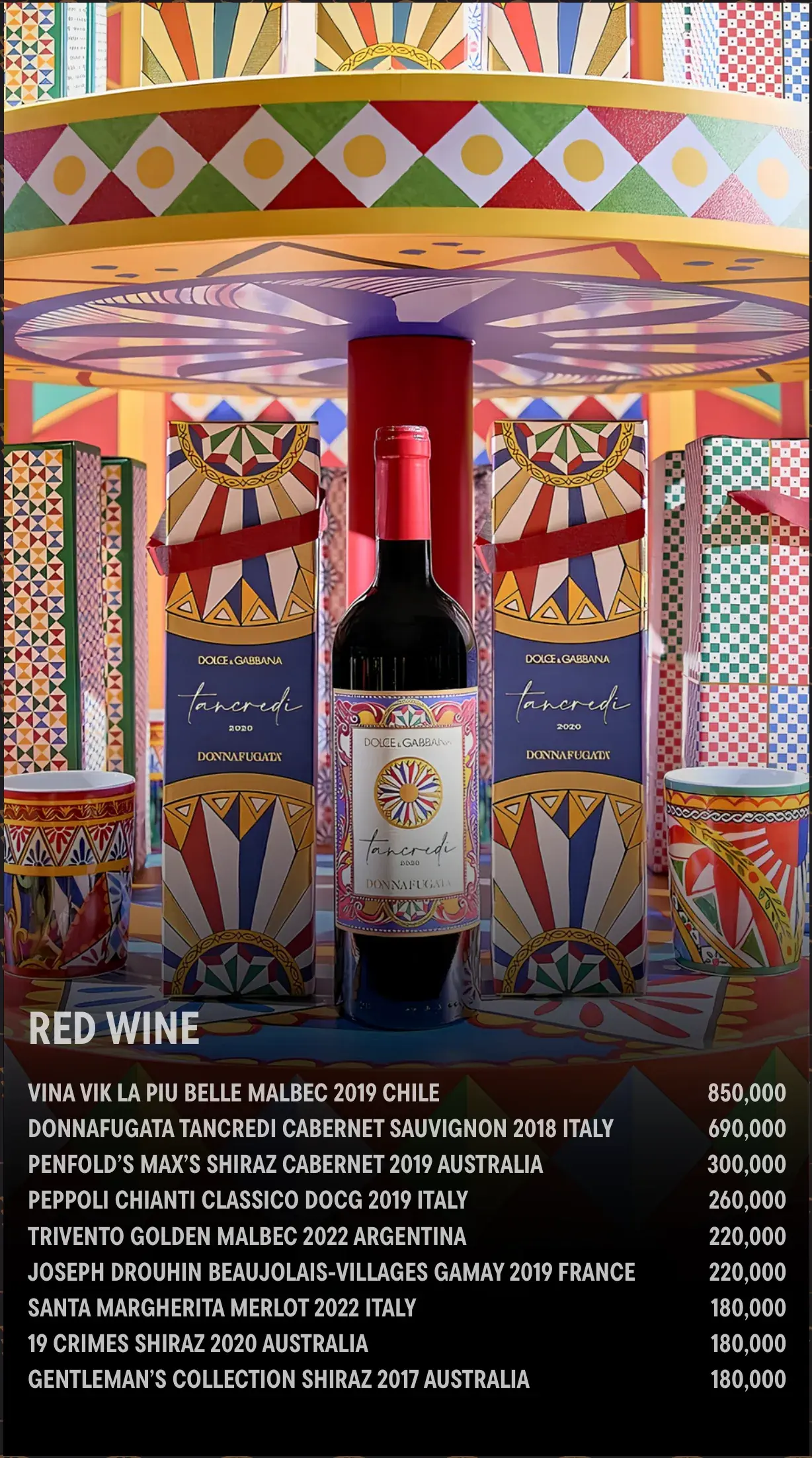 Lounge-Wine menu, page 2